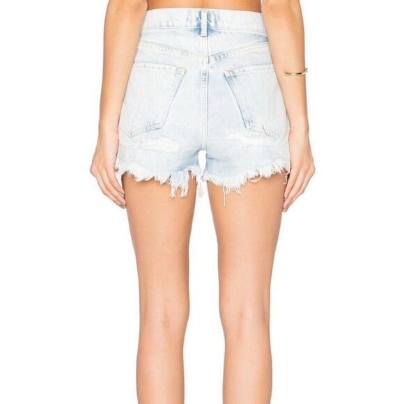 AGOLDE Jaden A038-811 Light Blue High Rise Denim Jean Shorts Cut Off Forever 29 - Picture 3 of 8